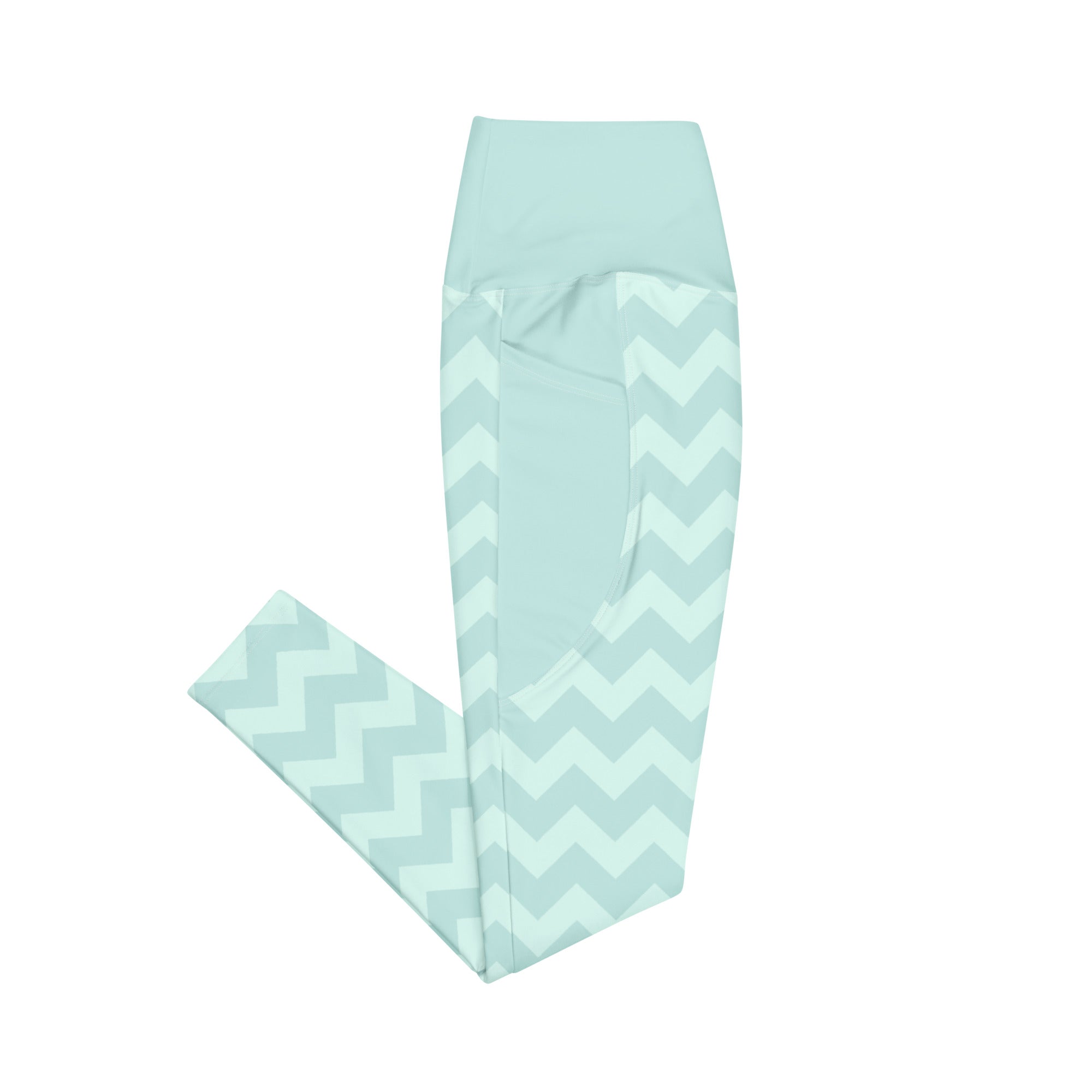 RECYCLED High Waist Pocket Leggings - 'Zig-A-Zig-Ah!'