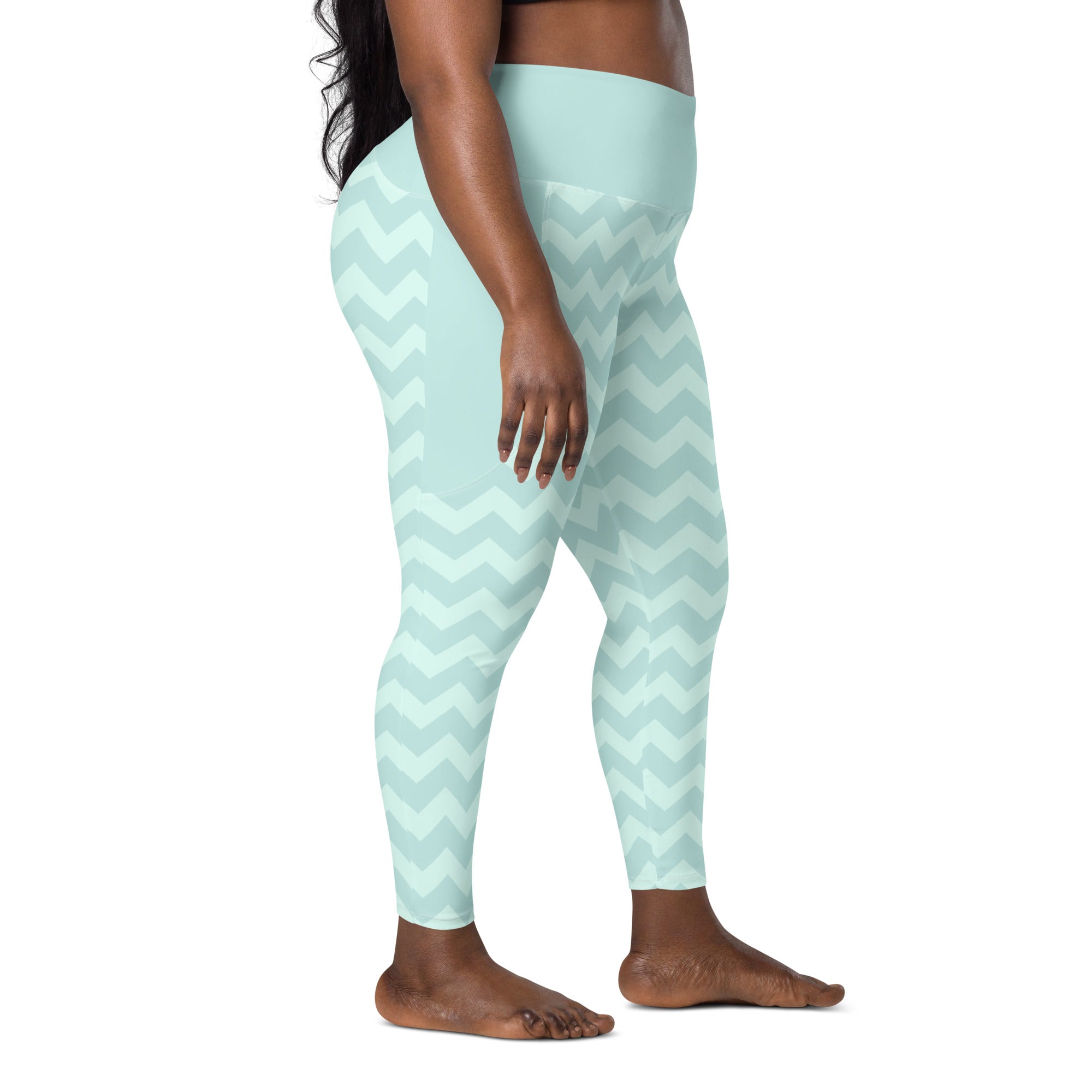 RECYCLED High Waist Pocket Leggings - 'Zig-A-Zig-Ah!'