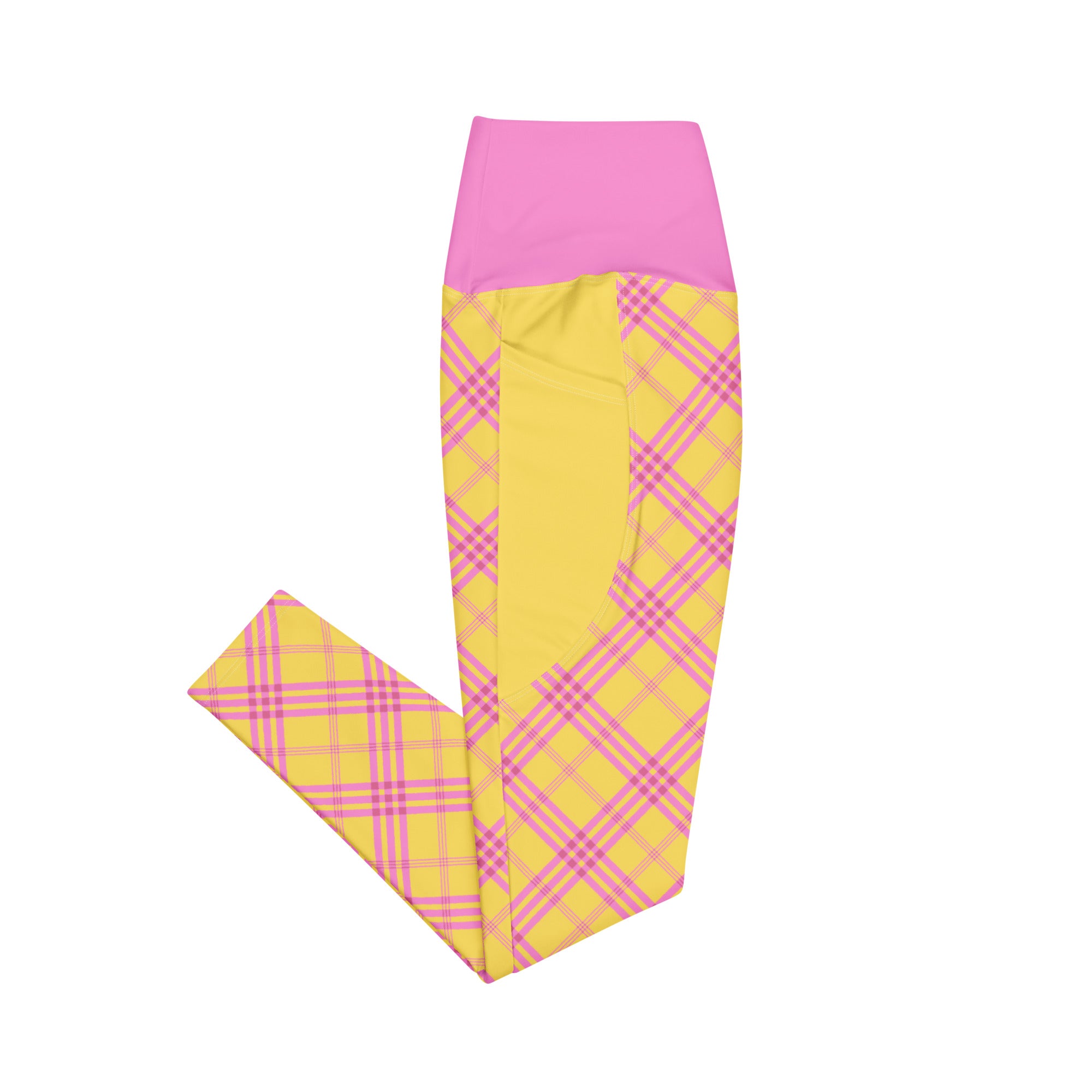 RECYCLED High Waist Pocket Leggings - 'Raspberry Ripple'