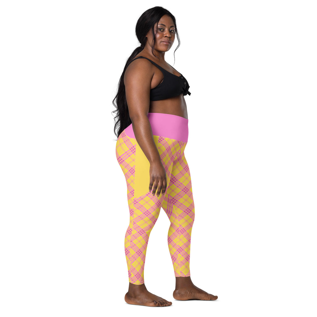 RECYCLED High Waist Pocket Leggings - 'Raspberry Ripple'