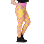 RECYCLED High Waist Pocket Leggings - 'Raspberry Ripple'