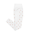 RECYCLED High Waist Pocket Leggings - 'Strawberry Picking'