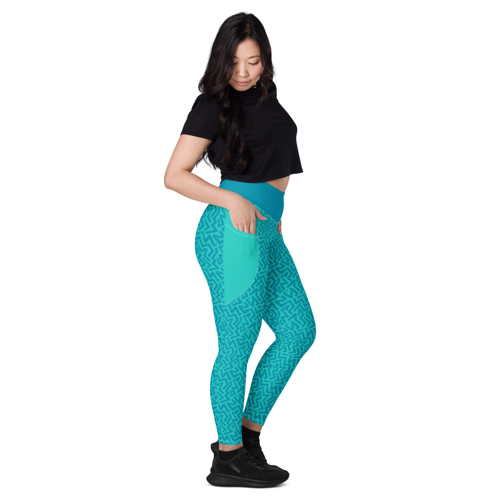 RECYCLED High Waist Pocket Leggings - 'Aquamarine'