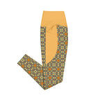 RECYCLED High Waist Pocket Leggings - 'Summertime Vintage'