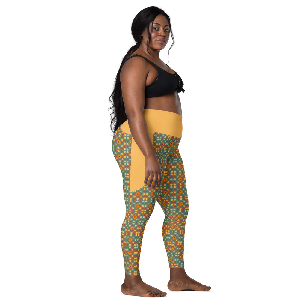 RECYCLED High Waist Pocket Leggings - 'Summertime Vintage'