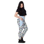 RECYCLED High Waist Pocket Leggings - 'Gingham Getaway'