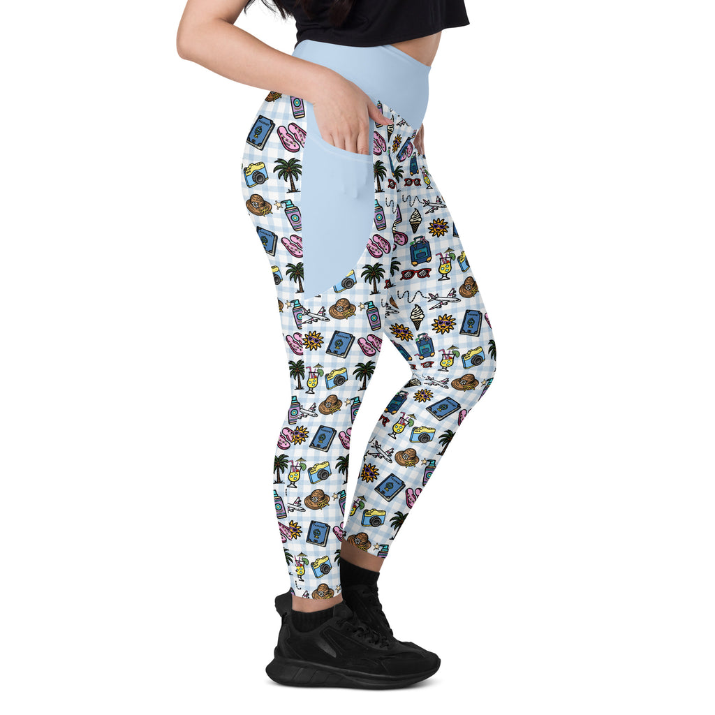 RECYCLED High Waist Pocket Leggings - 'Gingham Getaway'