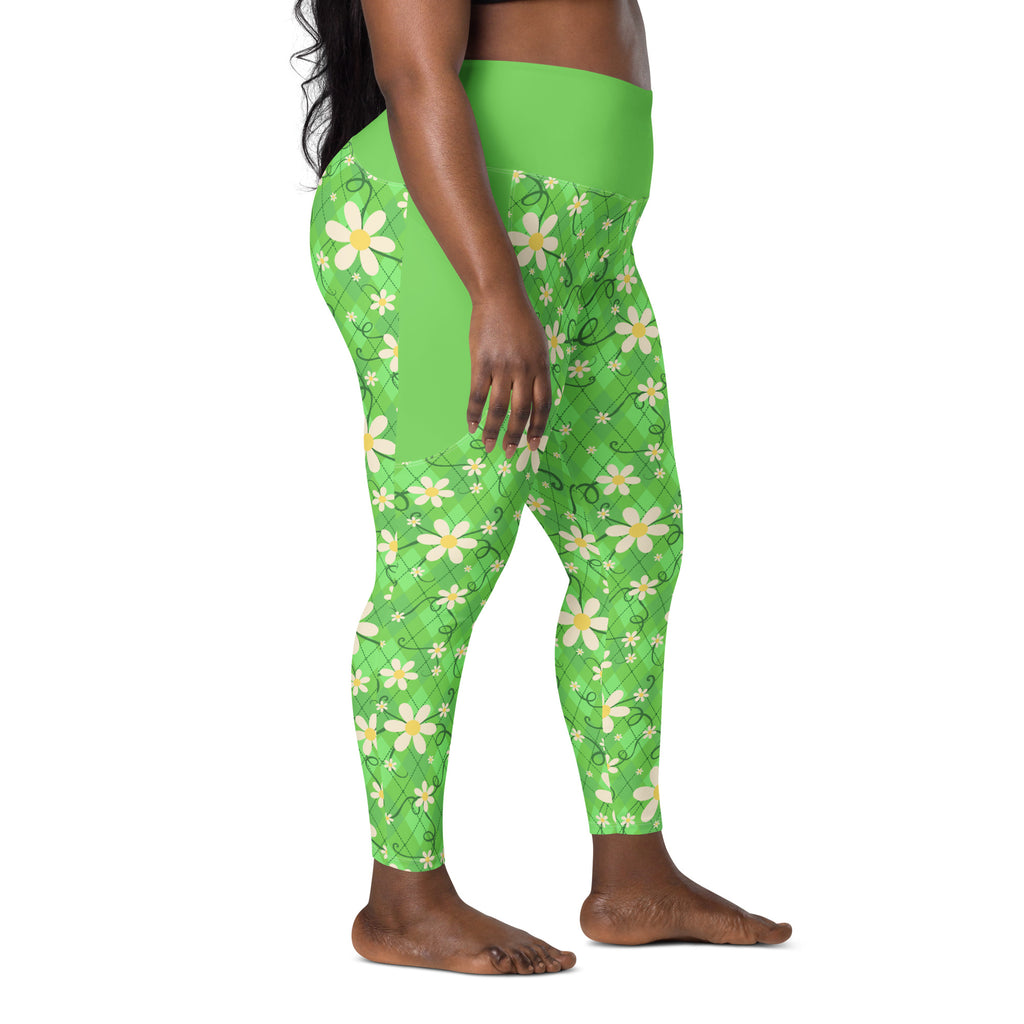 RECYCLED High Waist Pocket Leggings - 'Daisychain'