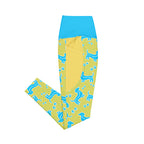 RECYCLED High Waist Pocket Leggings - 'Silly Sausage'