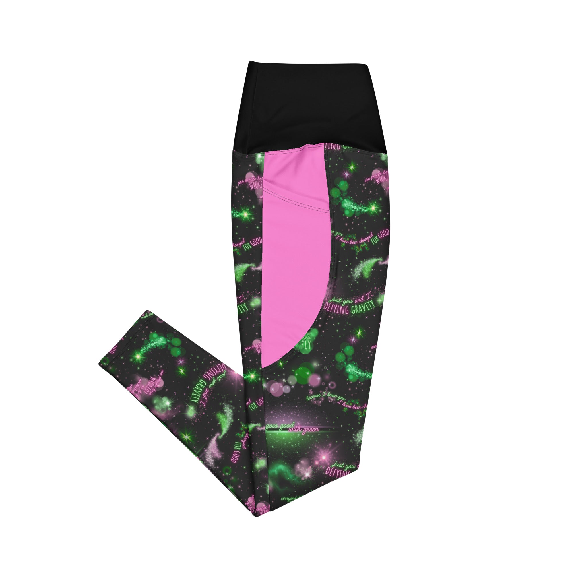 RECYCLED High Waist Pocket Leggings - 'Defy Gravity'