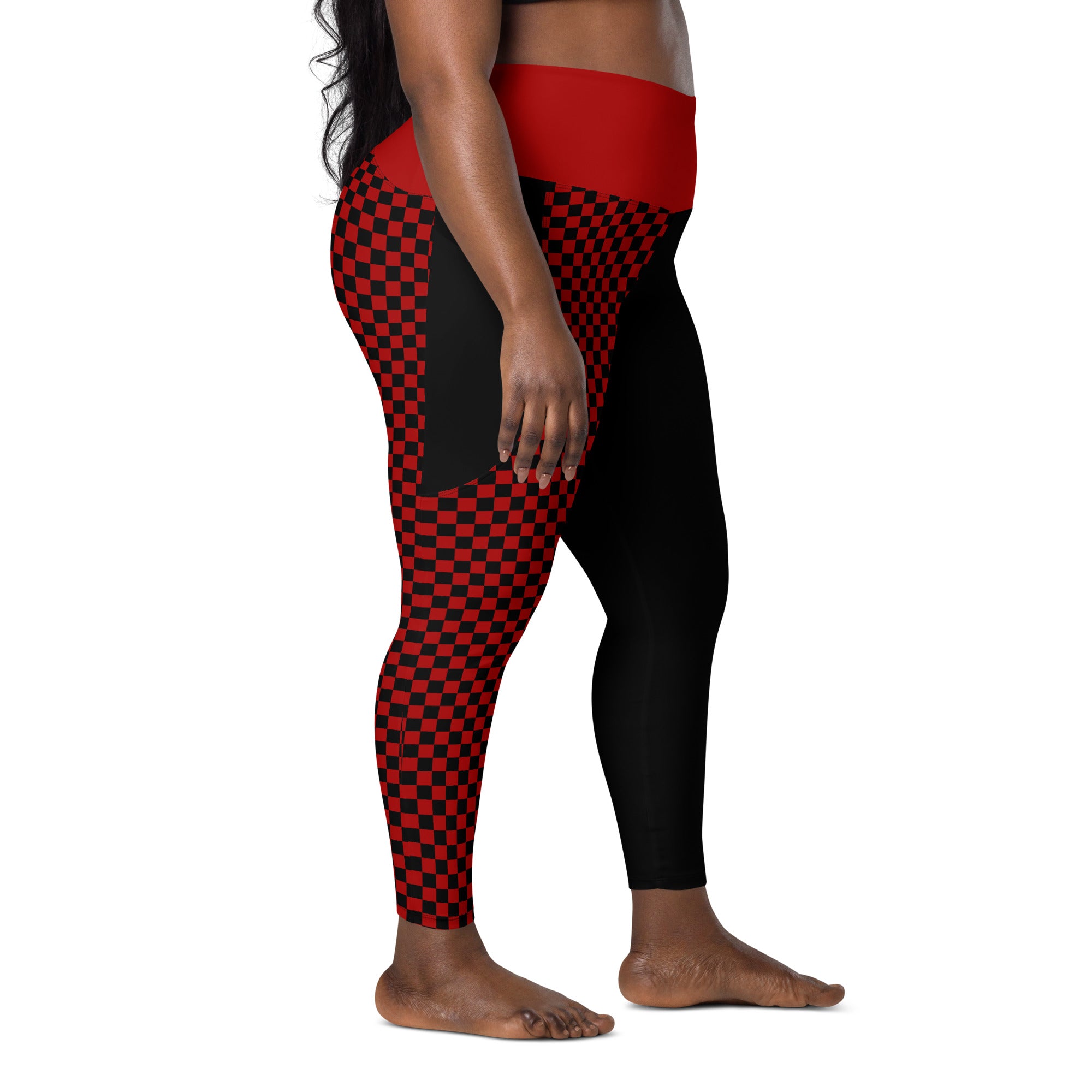 RECYCLED High Waist Pocket Leggings - 'Black Parade'