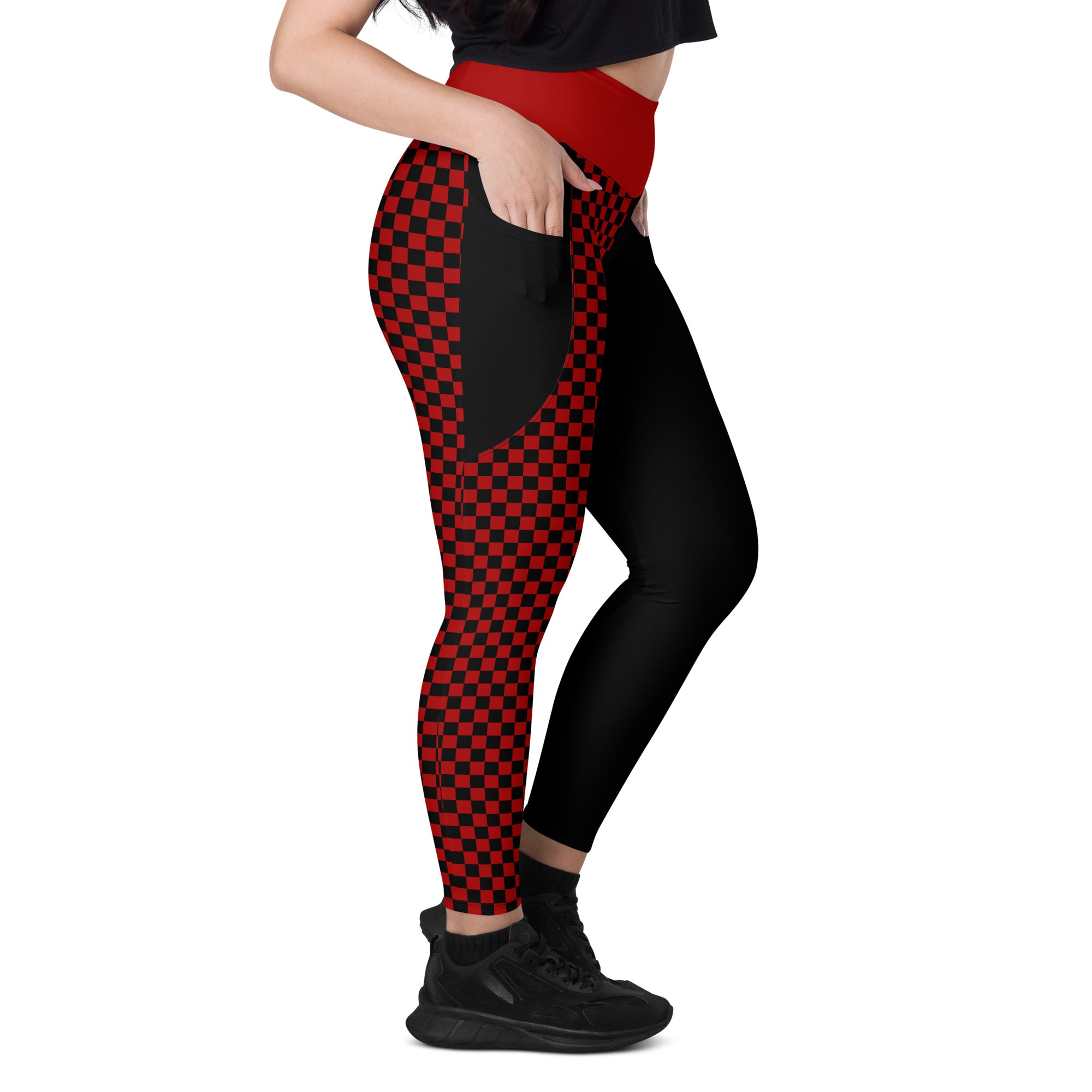RECYCLED High Waist Pocket Leggings - 'Black Parade'