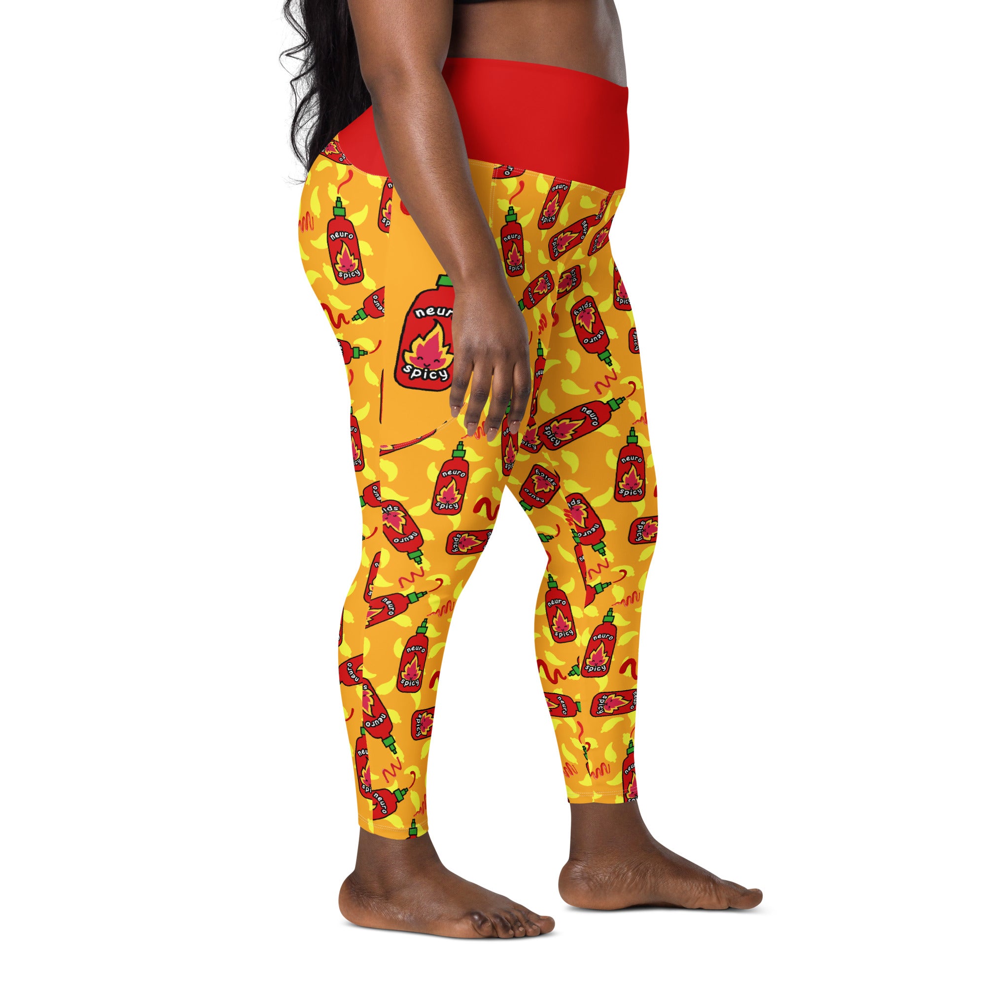 RECYCLED High Waist Pocket Leggings - 'Neurospicy'