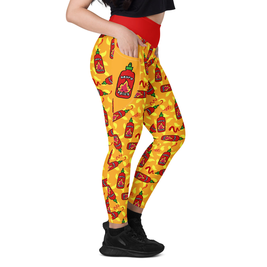 RECYCLED High Waist Pocket Leggings - 'Neurospicy'