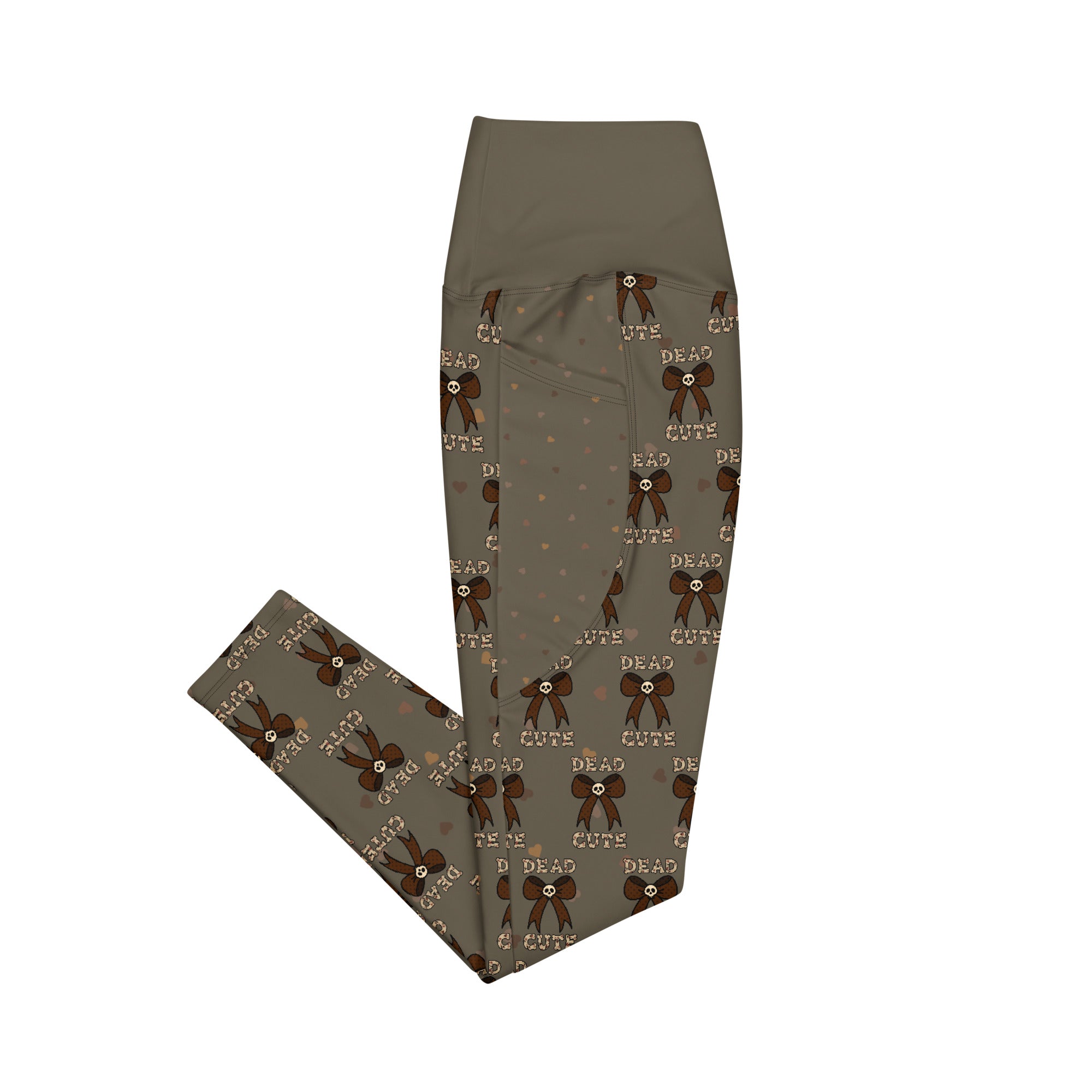 RECYCLED High Waist Pocket Leggings - 'Dead Cute'