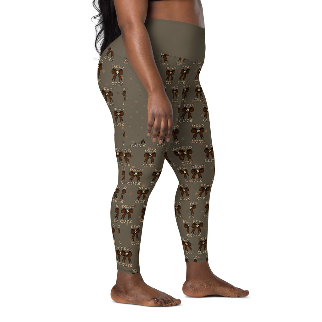 RECYCLED High Waist Pocket Leggings - 'Dead Cute'
