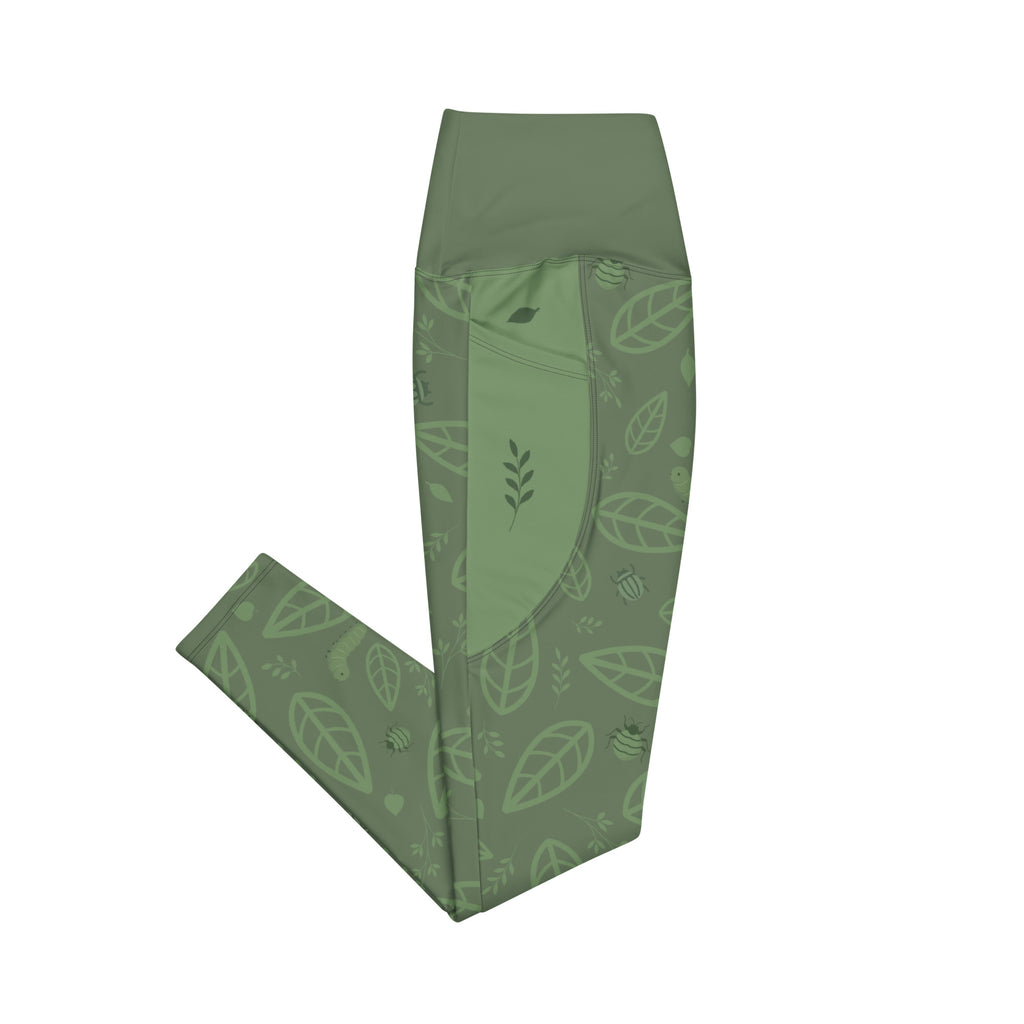 RECYCLED High Waist Pocket Leggings - 'Bug's Life'