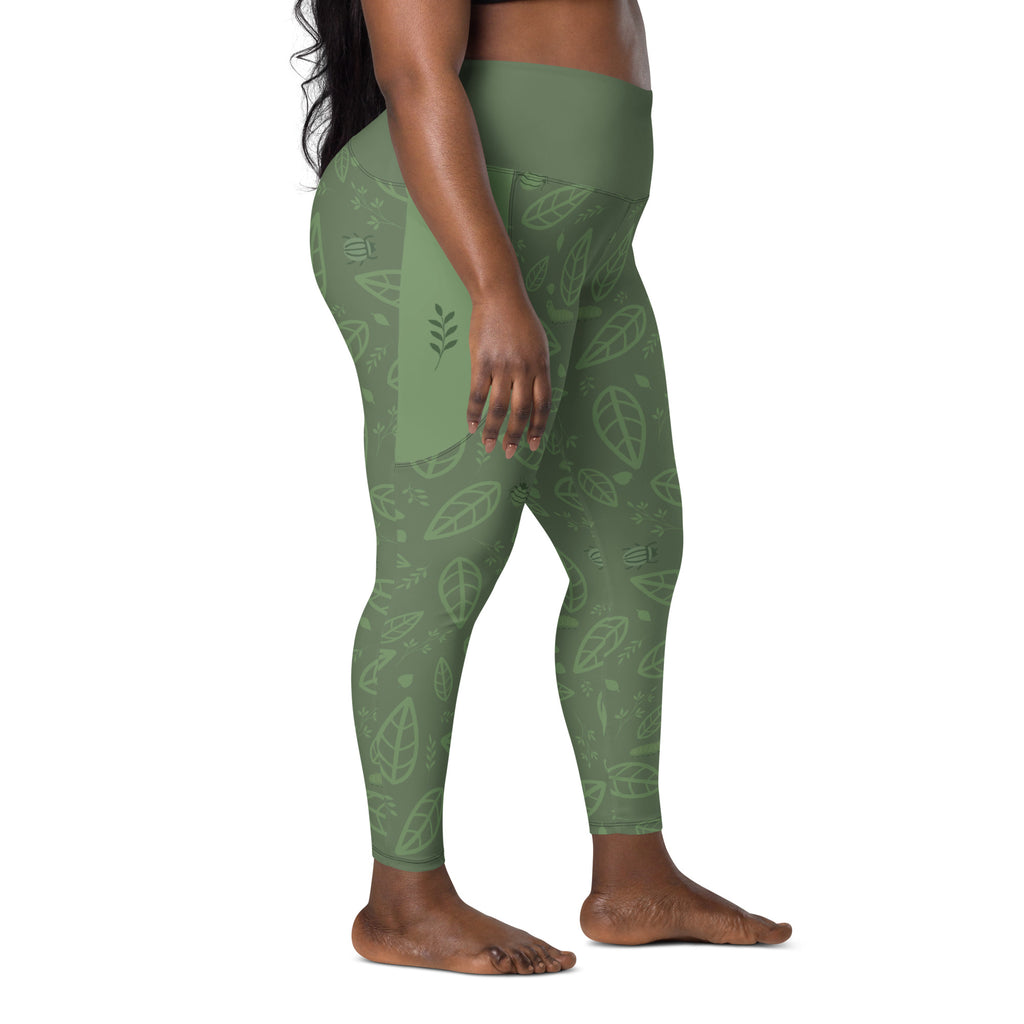 RECYCLED High Waist Pocket Leggings - 'Bug's Life'