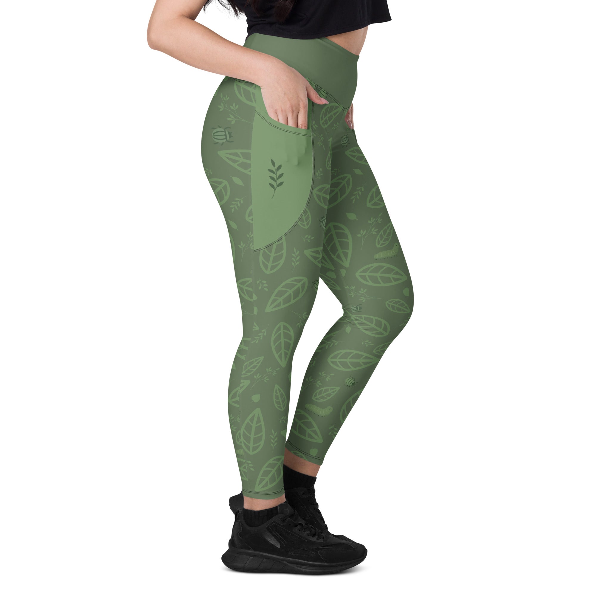 RECYCLED High Waist Pocket Leggings - 'Bug's Life'