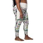 RECYCLED High Waist Pocket Leggings - 'Bubblegum Diner'