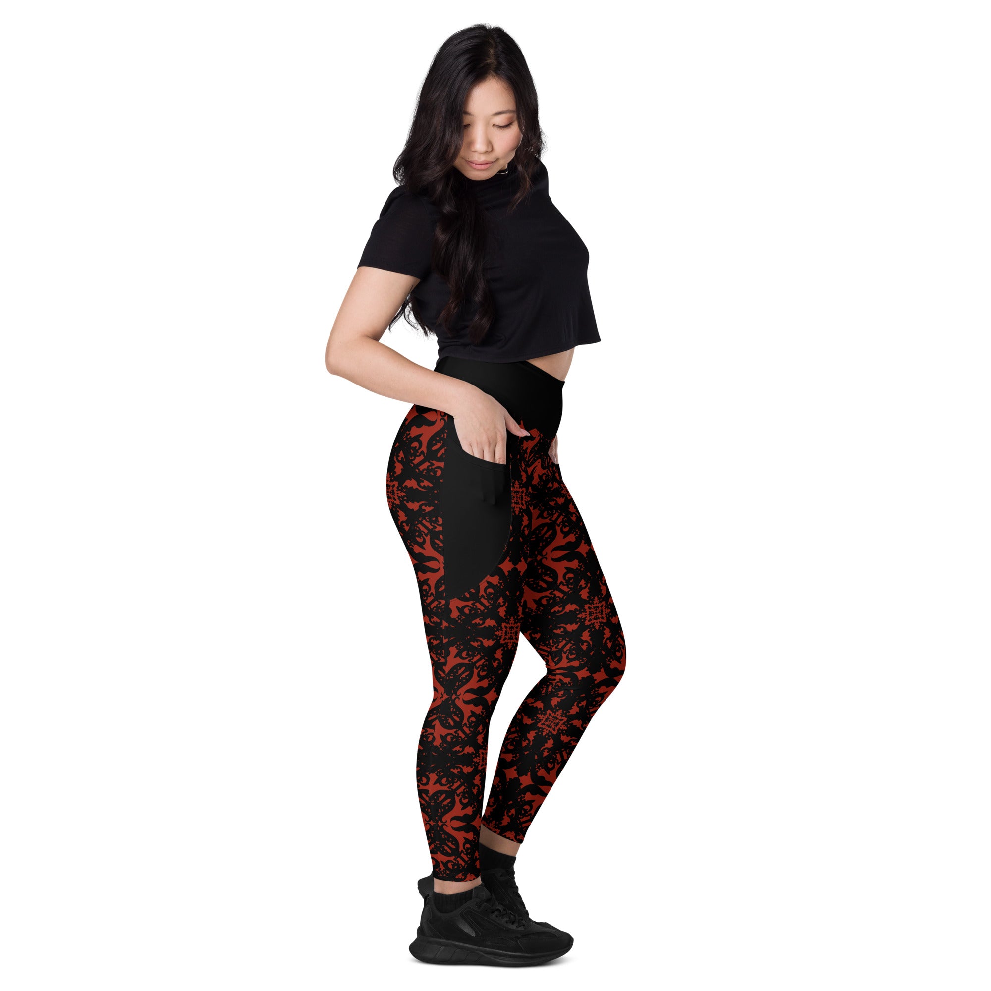 RECYCLED High Waist Pocket Leggings - 'For I Have Sinned'