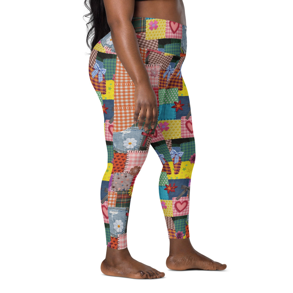 RECYCLED High Waist Pocket Leggings - 'Perfect Patchwork'