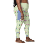 RECYCLED High Waist Pocket Leggings - 'Spring Stems'