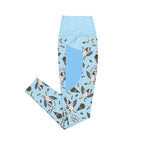 RECYCLED High Waist Pocket Leggings - 'Chippy Tea' Leggings