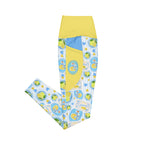 RECYCLED High Waist Pocket Leggings - 'Limonata' CUT-SEW