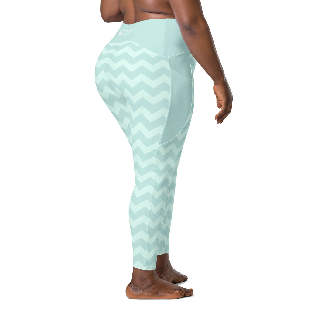 RECYCLED High Waist Pocket Leggings - 'Zig-A-Zig-Ah!'