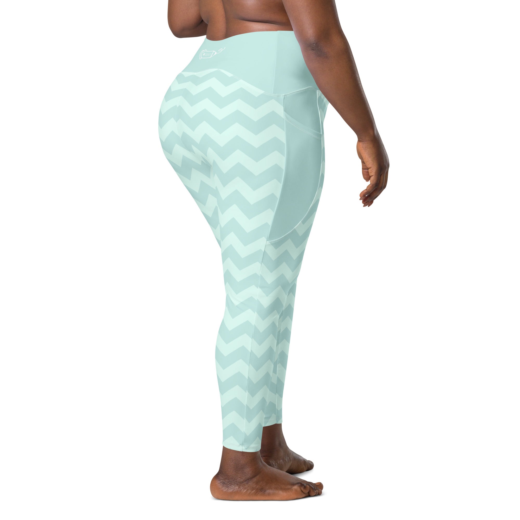 RECYCLED High Waist Pocket Leggings - 'Zig-A-Zig-Ah!'