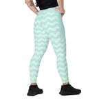 RECYCLED High Waist Pocket Leggings - 'Zig-A-Zig-Ah!'