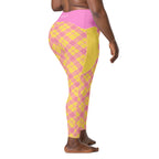 RECYCLED High Waist Pocket Leggings - 'Raspberry Ripple'