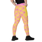 RECYCLED High Waist Pocket Leggings - 'Raspberry Ripple'