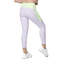 RECYCLED High Waist Pocket Leggings - 'Lilac Mint' 2XS