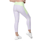 RECYCLED High Waist Pocket Leggings - 'Lilac Mint' 2XS