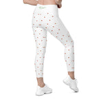 RECYCLED High Waist Pocket Leggings - 'Strawberry Picking'