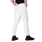 RECYCLED High Waist Pocket Leggings - 'Strawberry Picking'