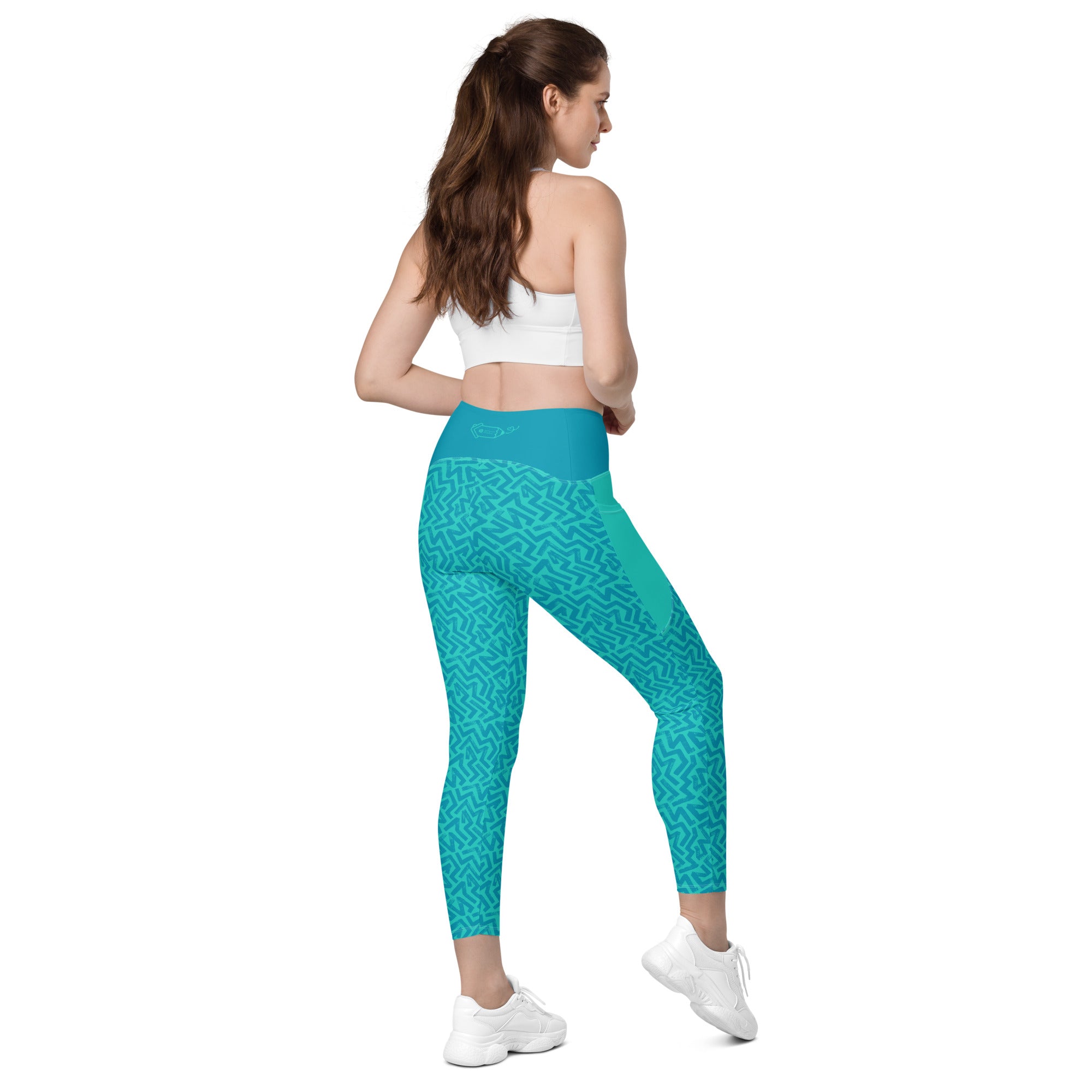 RECYCLED High Waist Pocket Leggings - 'Aquamarine'