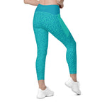 RECYCLED High Waist Pocket Leggings - 'Aquamarine'