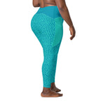 RECYCLED High Waist Pocket Leggings - 'Aquamarine'