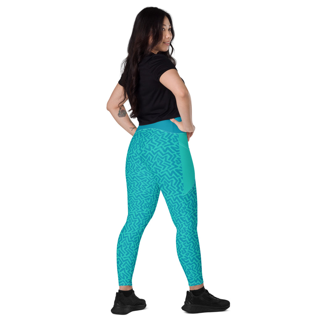 RECYCLED High Waist Pocket Leggings - 'Aquamarine'