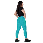 RECYCLED High Waist Pocket Leggings - 'Aquamarine'