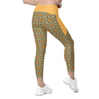RECYCLED High Waist Pocket Leggings - 'Summertime Vintage'