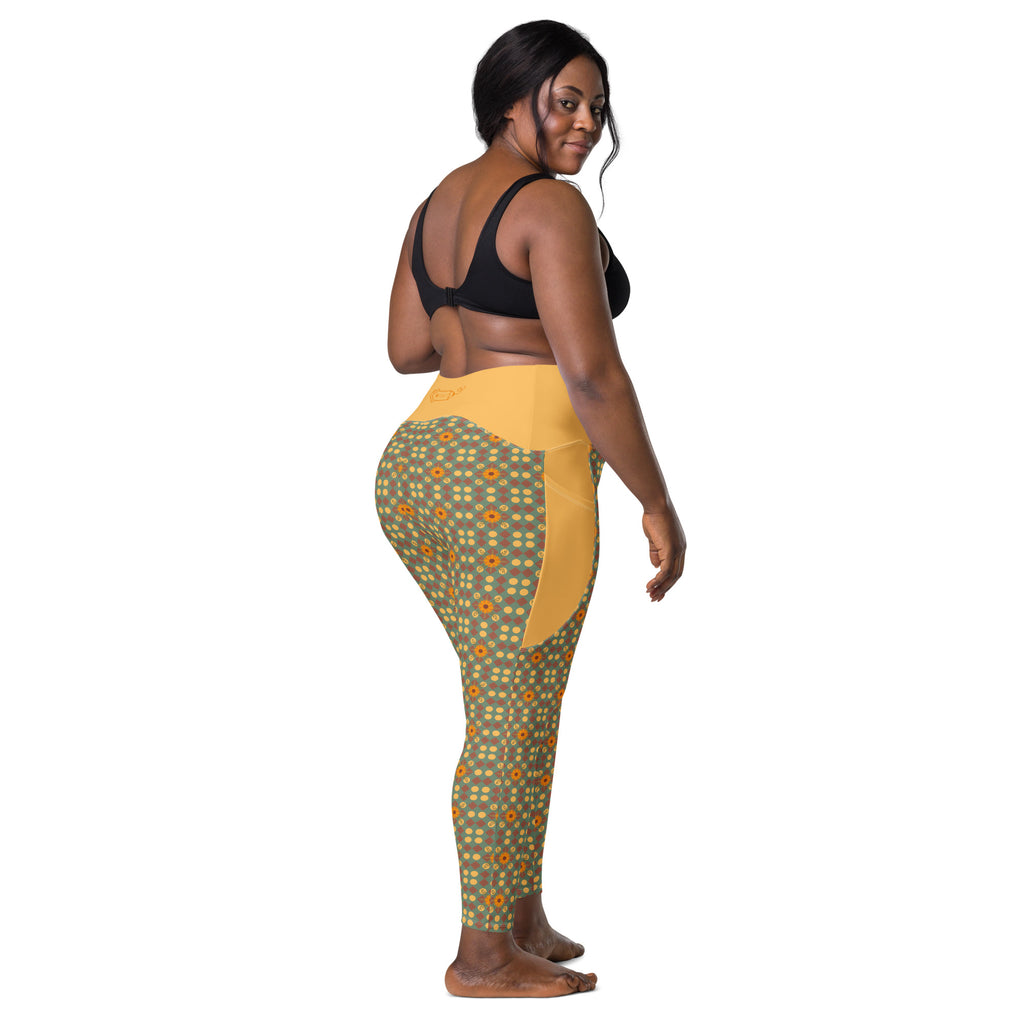 RECYCLED High Waist Pocket Leggings - 'Summertime Vintage'