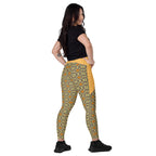 RECYCLED High Waist Pocket Leggings - 'Summertime Vintage'