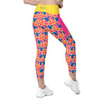 RECYCLED High Waist Pocket Leggings - 'Silly Cow'