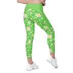 RECYCLED High Waist Pocket Leggings - 'Daisychain'