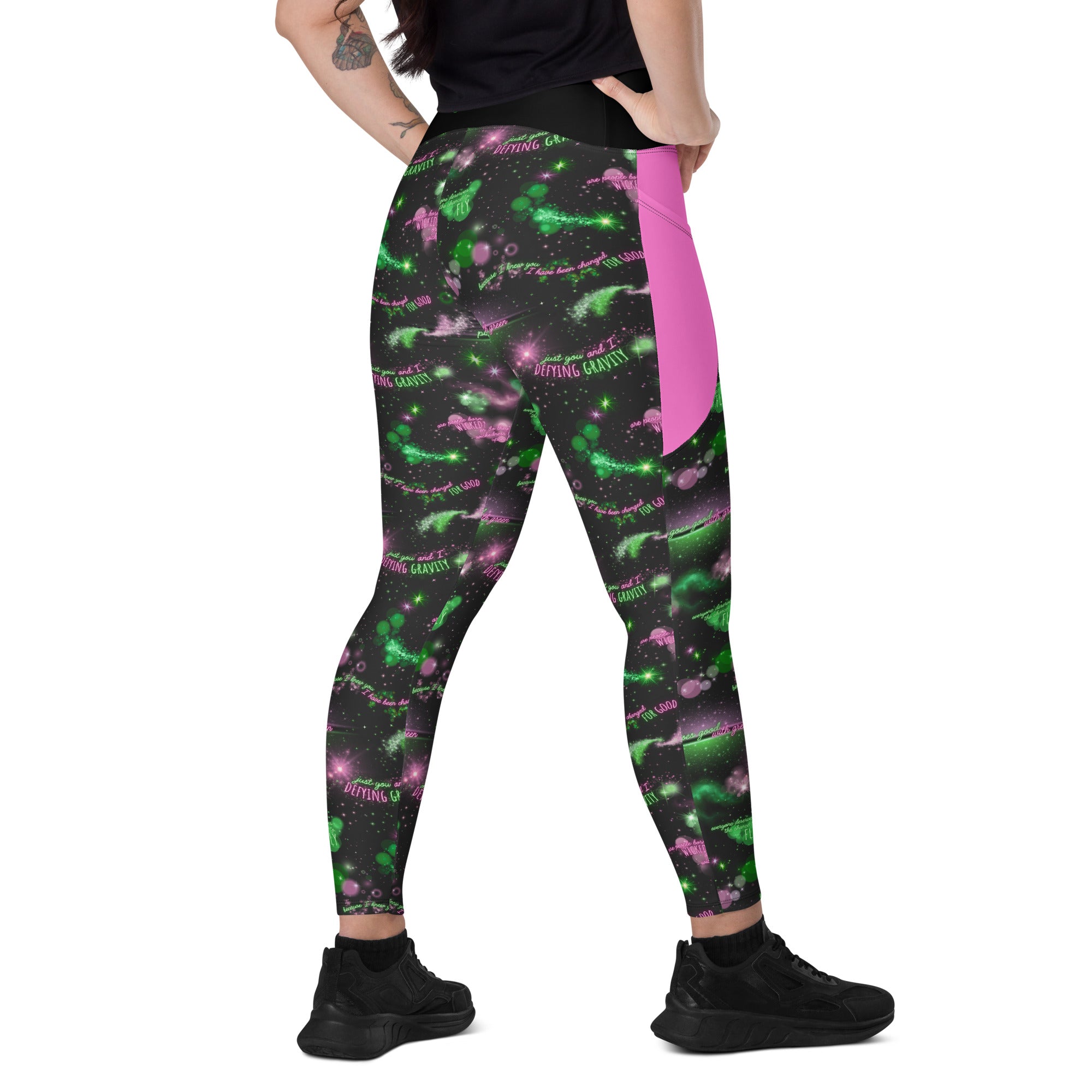 RECYCLED High Waist Pocket Leggings - 'Defy Gravity'