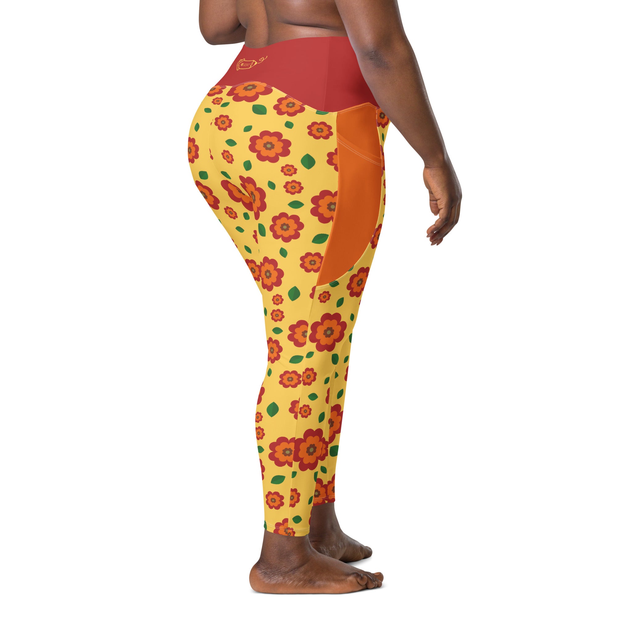 RECYCLED High Waist Pocket Leggings - 'Petal Pop'